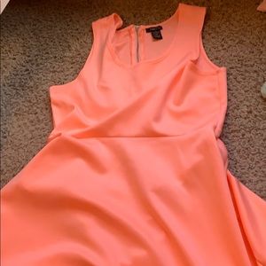 Coral sleeveless dress